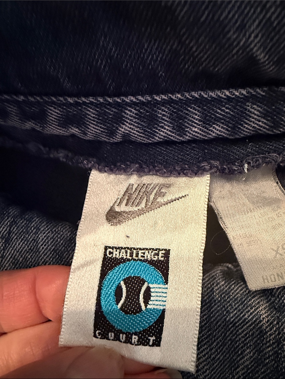 Nike vintage Challenge Court  Acid Wash Denim Bomber Jacket Agassi - Picture 4 of 16